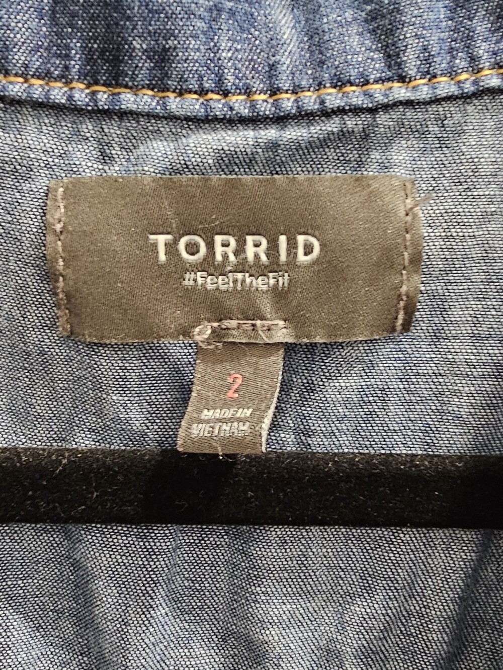 Torrid 2X Denim Trucker Dress Button Front Collared Midi Pocket Dress - Picture 4 of 8